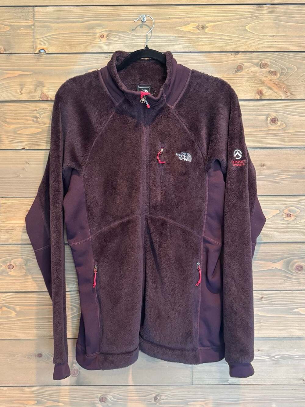 The North Face Summit Series Sherpa Fleece Jacket Burgundy